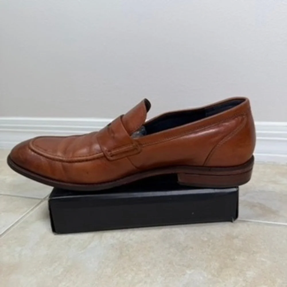 Cole Haan Penny Loafer Mens 11 M British Tan Leather C29038 Moc Toe Dress Shoes